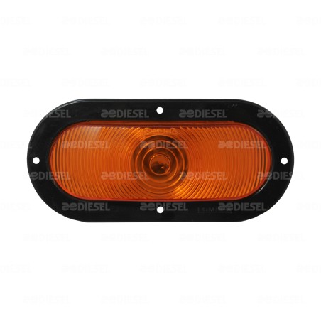 PLAFÓN 6" 12V ÁMBAR OVALADO BASE ABS F/INTE